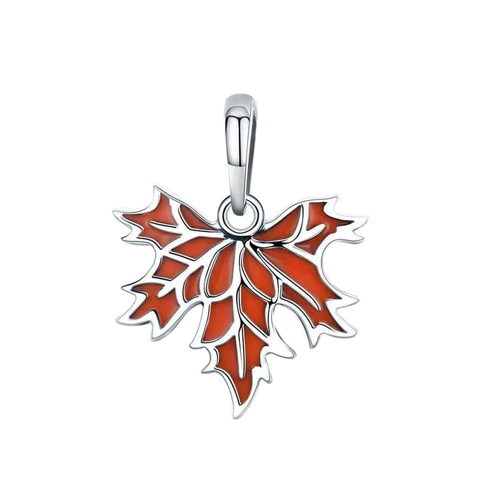 charm ヴィンテージ Amazon.com: Autumn Maple Dangle 925 Sterling Silver Maple